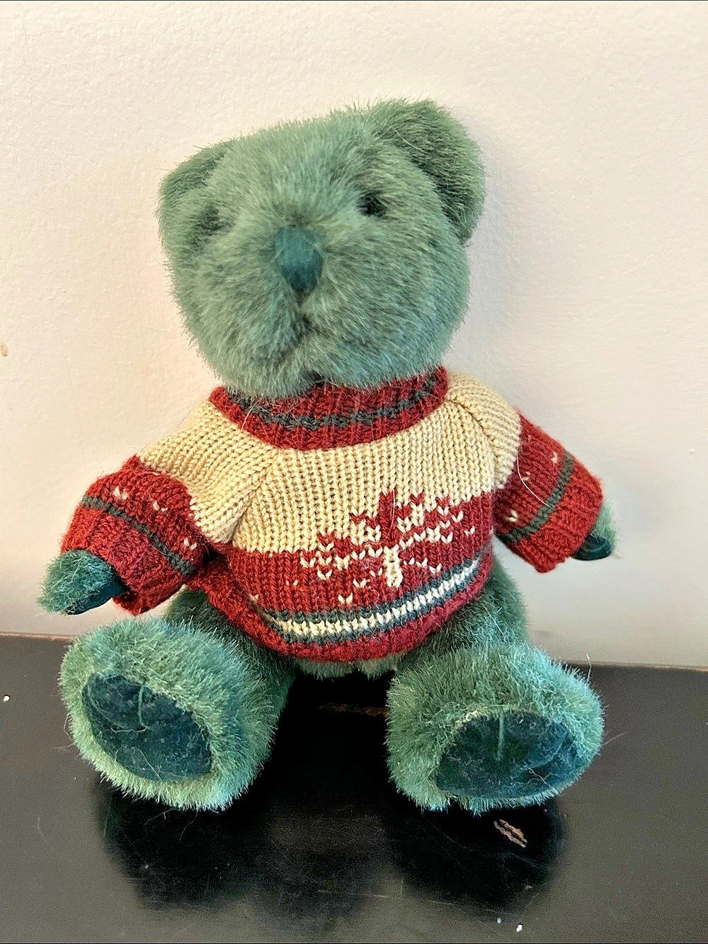 Green Bear Plush in Sweater